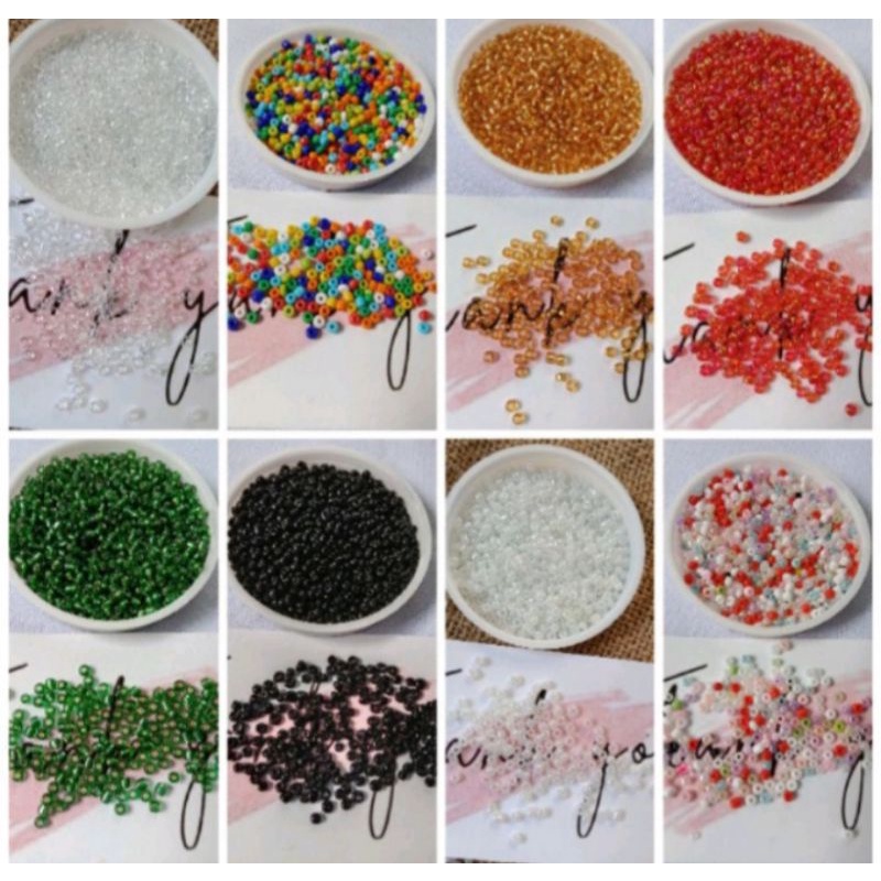 50g hạt cườm 3mm nhiều màu