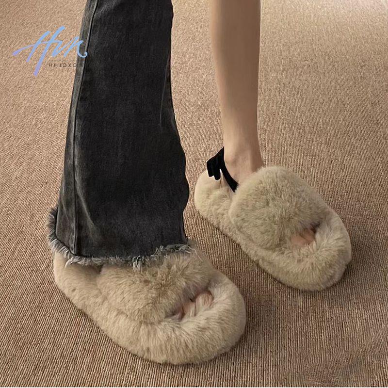 Dép Bông Đế Dày Cao Cấp Thời Trang Thu Đông 2022 Phong Cách Mới Cho Nữ