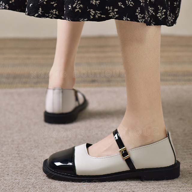 Giày Lolita đế cao Mary Jane style Ulzzang Hàn Quốc quai ngang 2cm