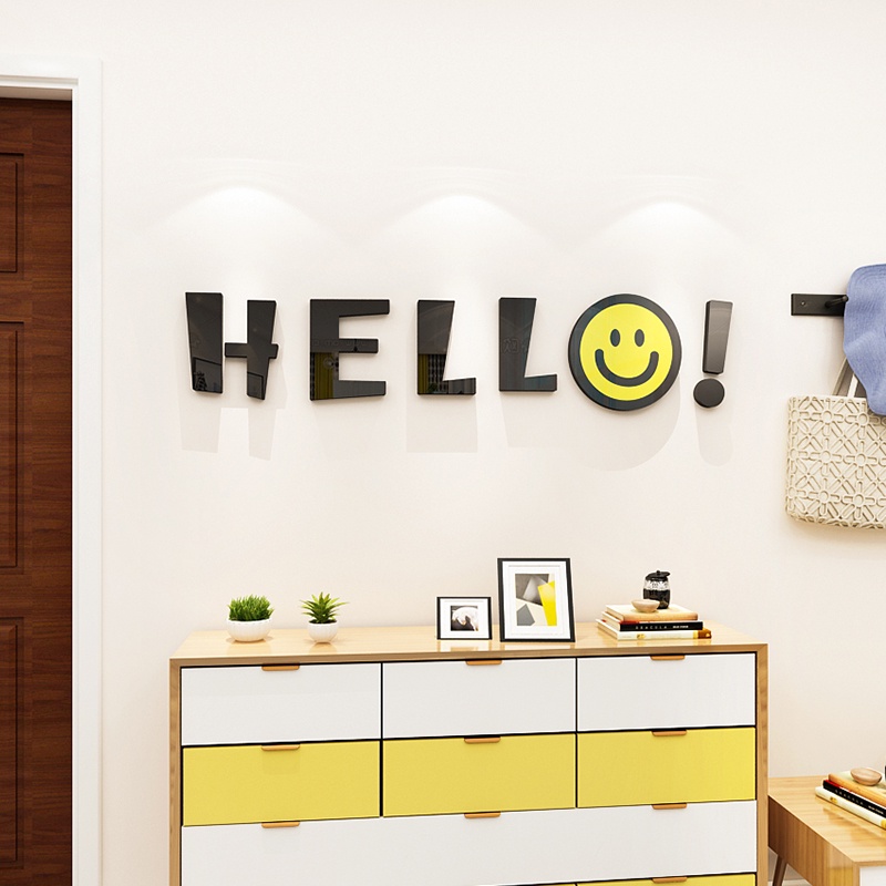 Miếng DáN TườNg 3d HìNh Chữ Hello Trang Trí PhòNg KháCh