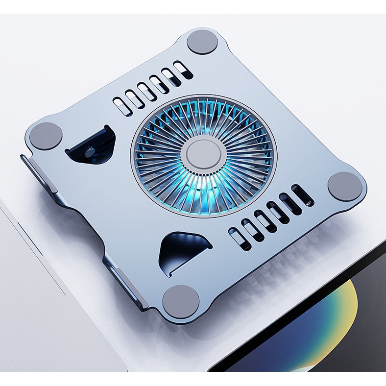 T628 Giá Đỡ Để Laptop Stand Notebook Macbook Điều Chỉnh Độ Cao, Quạt Tản Nhiệt Cỡ Lớn Hỗ Trợ Làm Mát Cho Máy Tính Để Bàn
