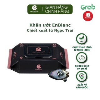 Combo 10 khăn giấy ướt enblanc hàn quốc 70 miếng, chiết xuất từ ngọc trai đen, êm dịu cho bé