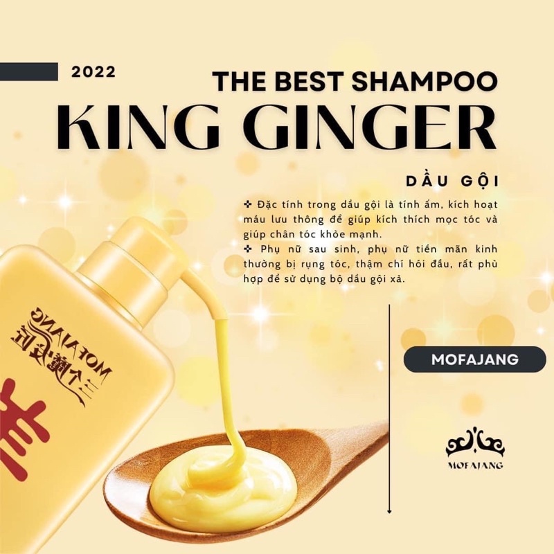 CẶP DẦU GỘI GỪNG KING GINGER SIÊU MƯỢT