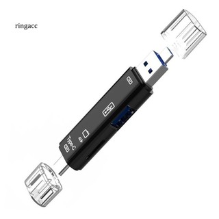 RGA Universal Smart Card Reader Cellphone Accessories USB 2.0 Type-C Micro USB TF SD-Card Reader OTG Adapter Multifunctional