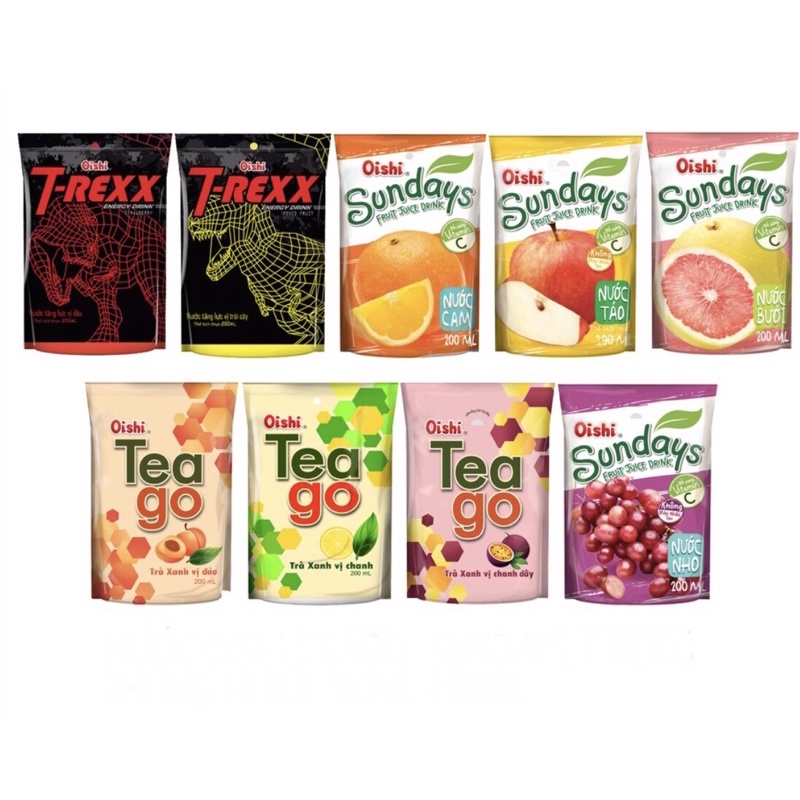 Nước trái cây Oishi - Combo 10gói/lốc