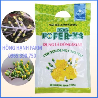 Thuốc rụng lá mai fofer - x3 , phân bón rụng lá đồng loạt chuyên cho mai vàng rvac fofer-x3