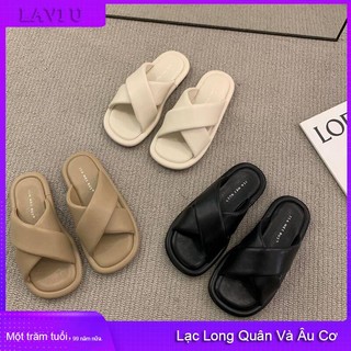 Dép sandal đế mềm dày quai chéo thời trang mùa hè
