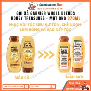 Gội xả Garnier Whole Blends Honey Treasures Mật ong phục hồi tóc siêu hư tổn, làm bóng và vào nếp tóc