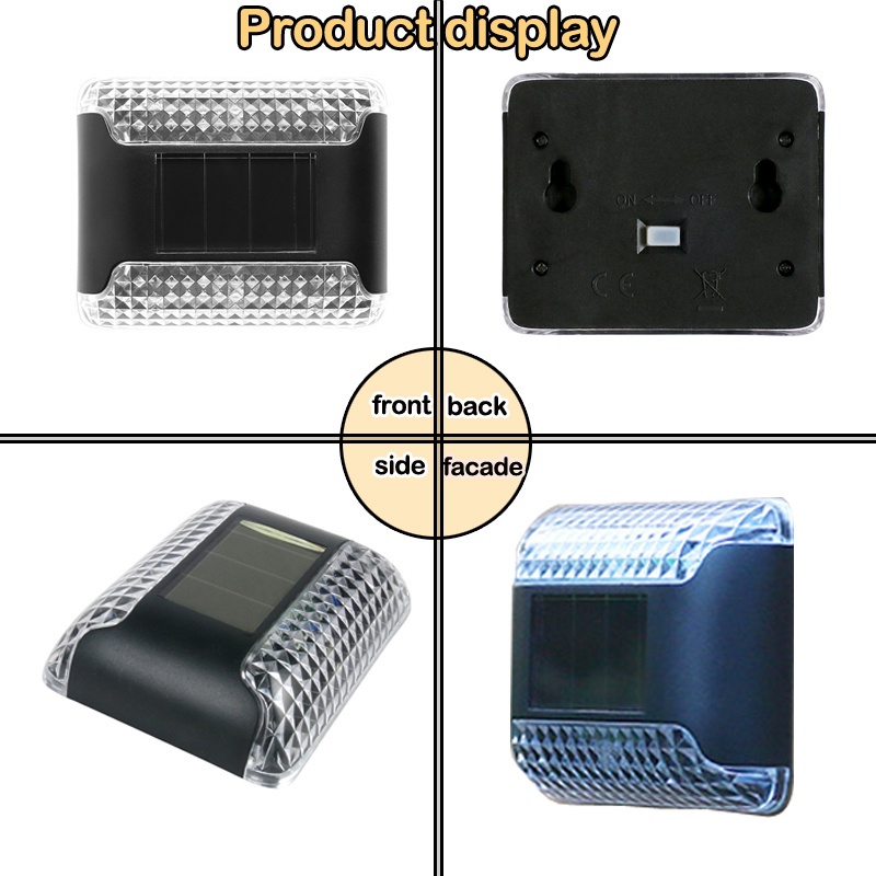 Đèn Led 2 Bóng Gắn Tường Bằng ABS Trong Suốt Hình Vuông Sử Dụng Năng Lượng Mặt Trời Chống Mưa