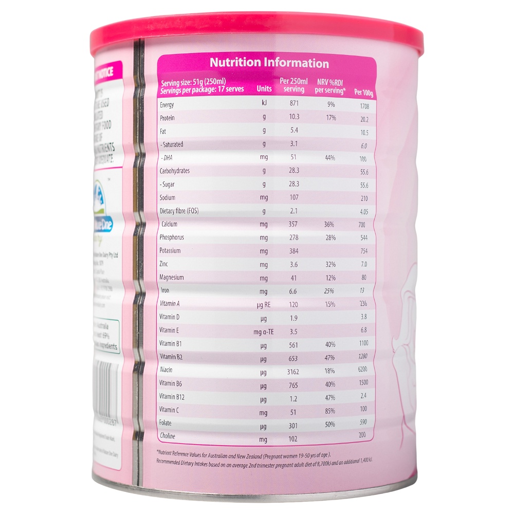 Sữa Bầu NATURE'S ONE Dairy Pregnancy Formula Tăng Cường Sức Đề Kháng Cho Mẹ Và Thai Nhi Hộp 900g