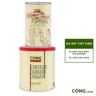 Bộ đôi tiết kiệm - Cốt dừa và kem đặc có đường - Cộng Cà Phê