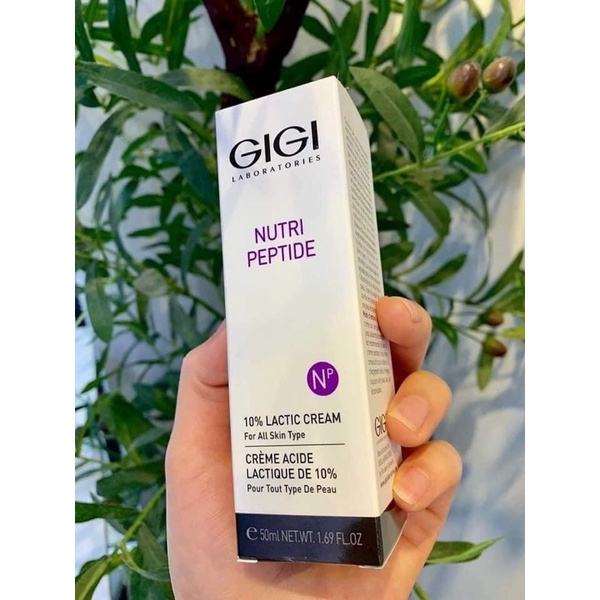 Kem dưỡng tẩy da chết, làm sáng da, mờ thâm: GIGI Nutri Peptide 10% Lactic Cream - 10ml
