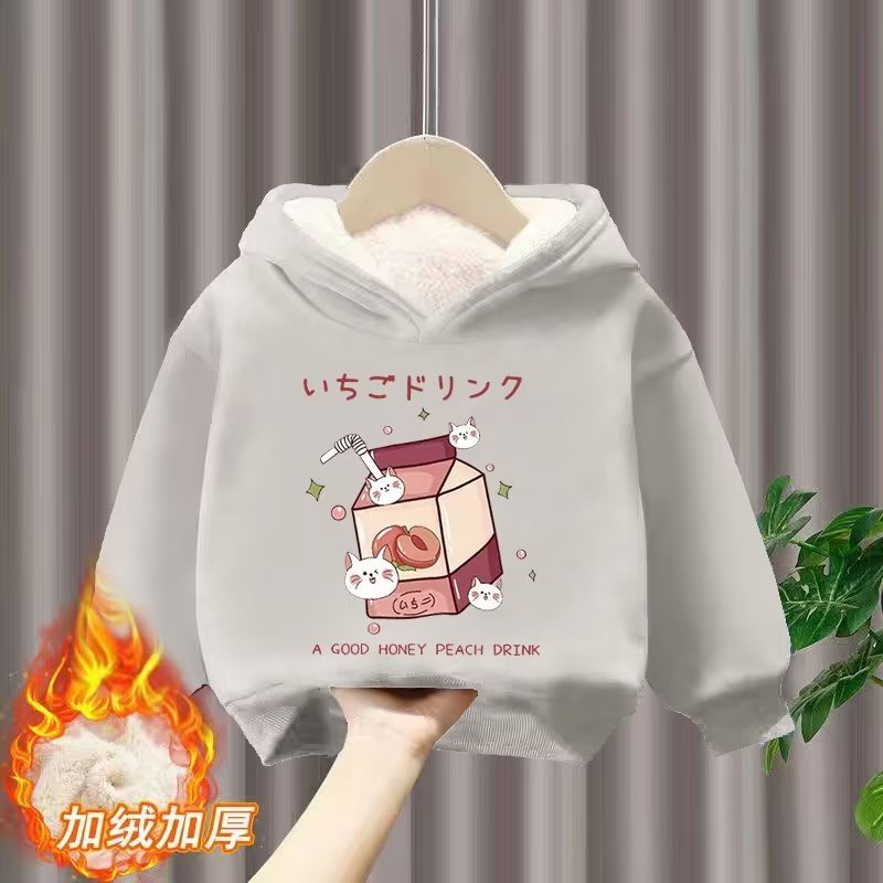 Áo Hoodie Tay Dài Dáng Rộng Thời Trang Mùa Xuân Cho Bé Gái