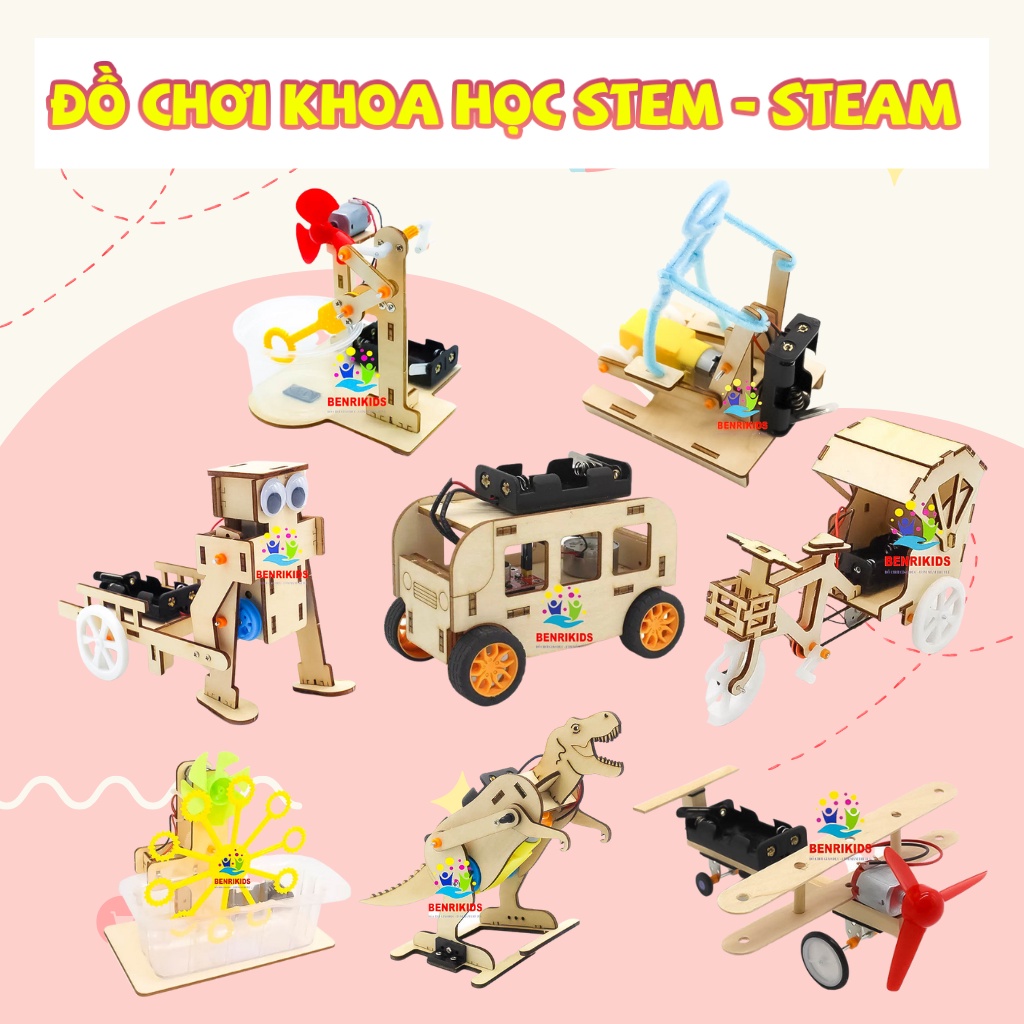 Combo Đồ Chơi Stem, Đồ Chơi Lắp Ráp Nhiều Chi Tiết Bằng Gỗ Cho Bé Phát Triển Tư Duy