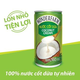 Nước Cốt Dừa Wonderfarm Đóng Lon 160ml - Tiện Lợi
