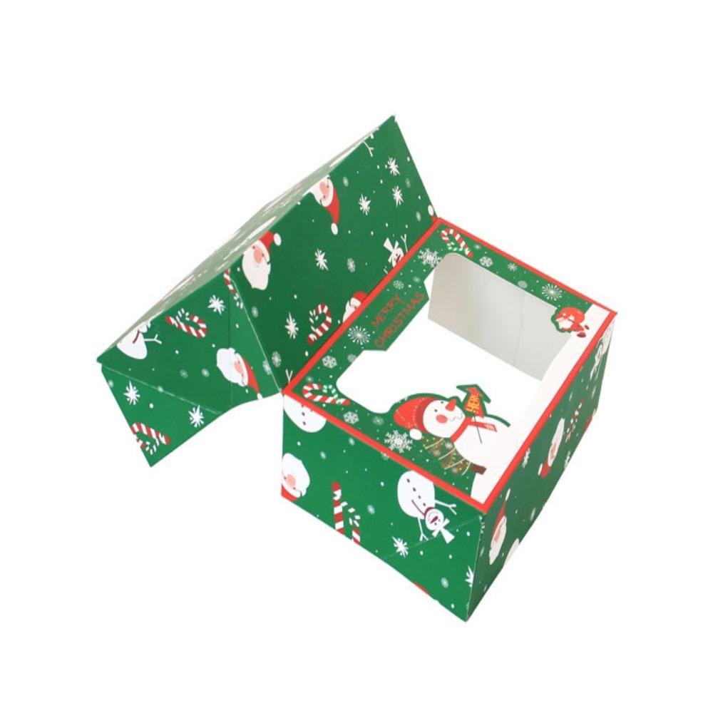 Set 4 / 8 / 12 Hộp Kẹo Bằng PVC Trang Trí Cửa Sổ Cho Tiệc Giáng Sinh Năm Mới