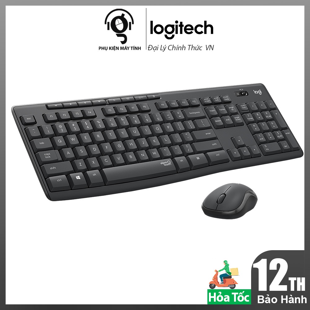 Combo Chuột và Bàn phím không dây yên tĩnh MK295 Logitech
