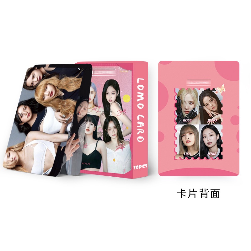 BLACKPINK LISA ROSE JENNIE JISOO Photocard Double-sided Color Printing Lomo Card