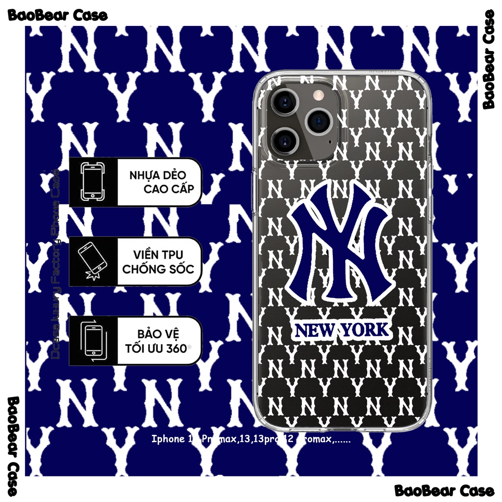 Ốp MLB iphone 15prm,15plus,15pro,15,14 promax,13pro,13,12promax,12pro/12, 11promax, 11pro, 11, Xr, Xs