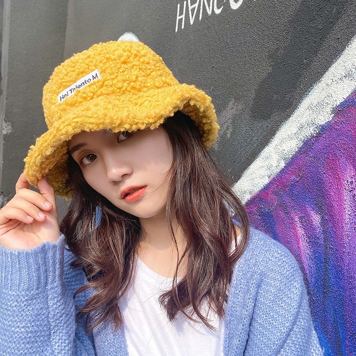 Mũ bucket lông cừu phong cách Hàn Quốc siêu ấm 🔥SALE❤️🔥