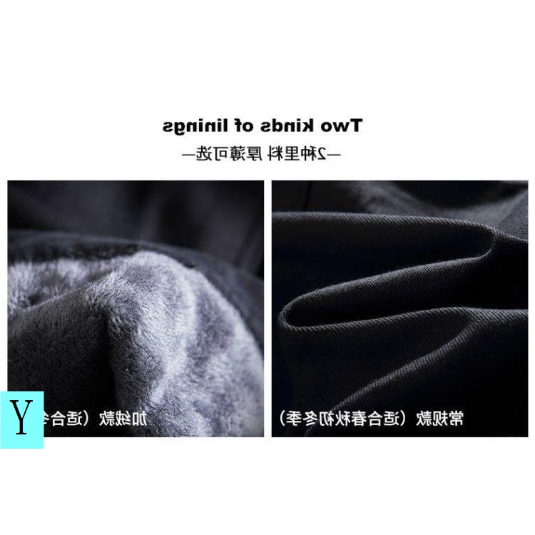 Áo Khoác Denim Lót Lông Cừu Dày Dáng Rộng Thời Trang Xuân Thu 2021 Mới Cho Nam