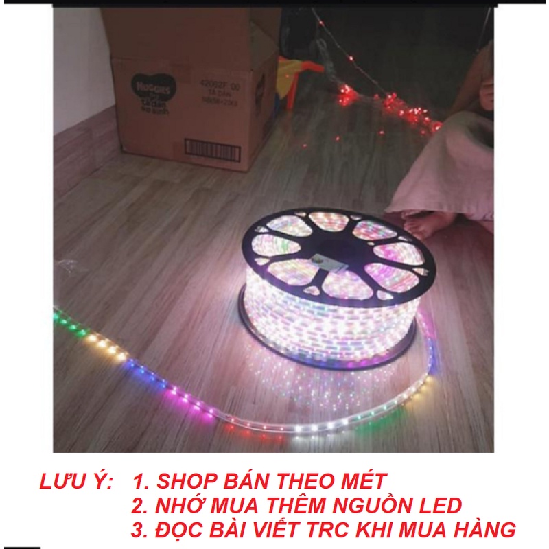 LED DÂY TRANG TRÍ NHÁY ĐUỔI ĐỦ MÀU NGUỒN AC 220V (BÁN LẺ MÉT) có video thật