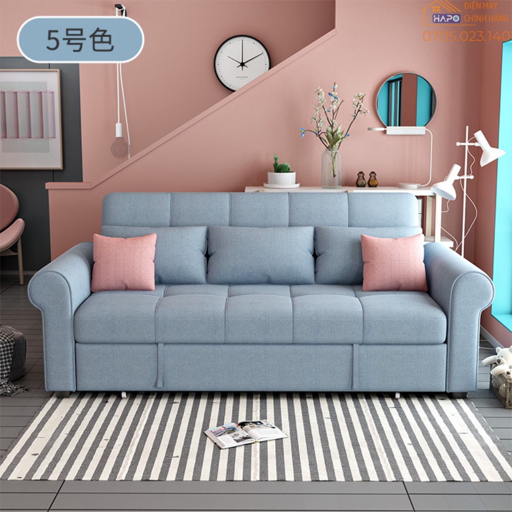 Ghế Sofa Giường Loại 1m9 HP69 Gấp Gọn, Khung Thép Chắc Chắn Chịu Lực 800kg, Sofa Bed Chọn Màu Và Chất Liệu Ghế | BigBuy360 - bigbuy360.vn