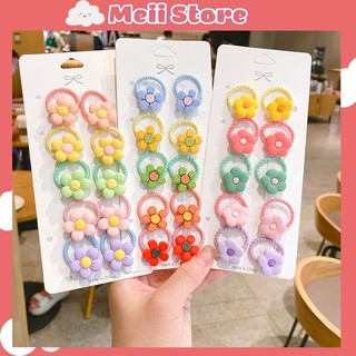Set 10 Dây buộc tóc, dây chun buộc tóc cho bé gái, bạn nữ dễ thương - MeiiStore.hn