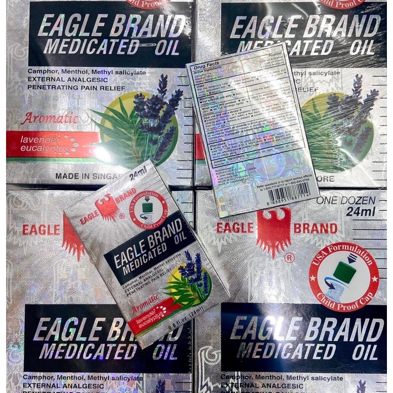 Dầu gió hương Lavender Mỹ Eagle Brand Medicated Oil Lavender 24ml