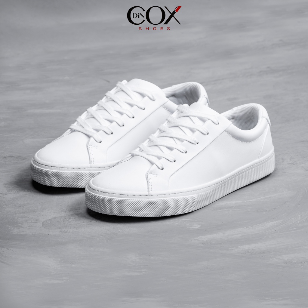 Giày Sneaker Da Unisex DINCOX D20 Năng Động Cá Tính White