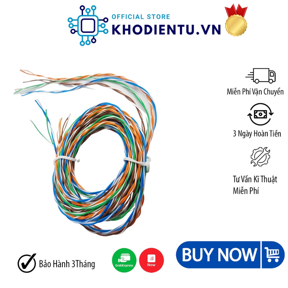 Dây điện làm handmade dây điện đơn bộ 8 mầu dài 1.2 mét dùng DIY lõi 0.2mm - ShopThongMinh5.0