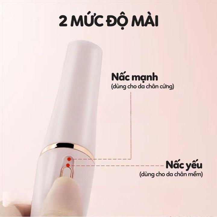 Máy Chà Gót Chân, loại bỏ chai gót chân, tế bào chết tại Nhà, tiện dụng, an toàn. Sạc Pin Tích Điện - Loki