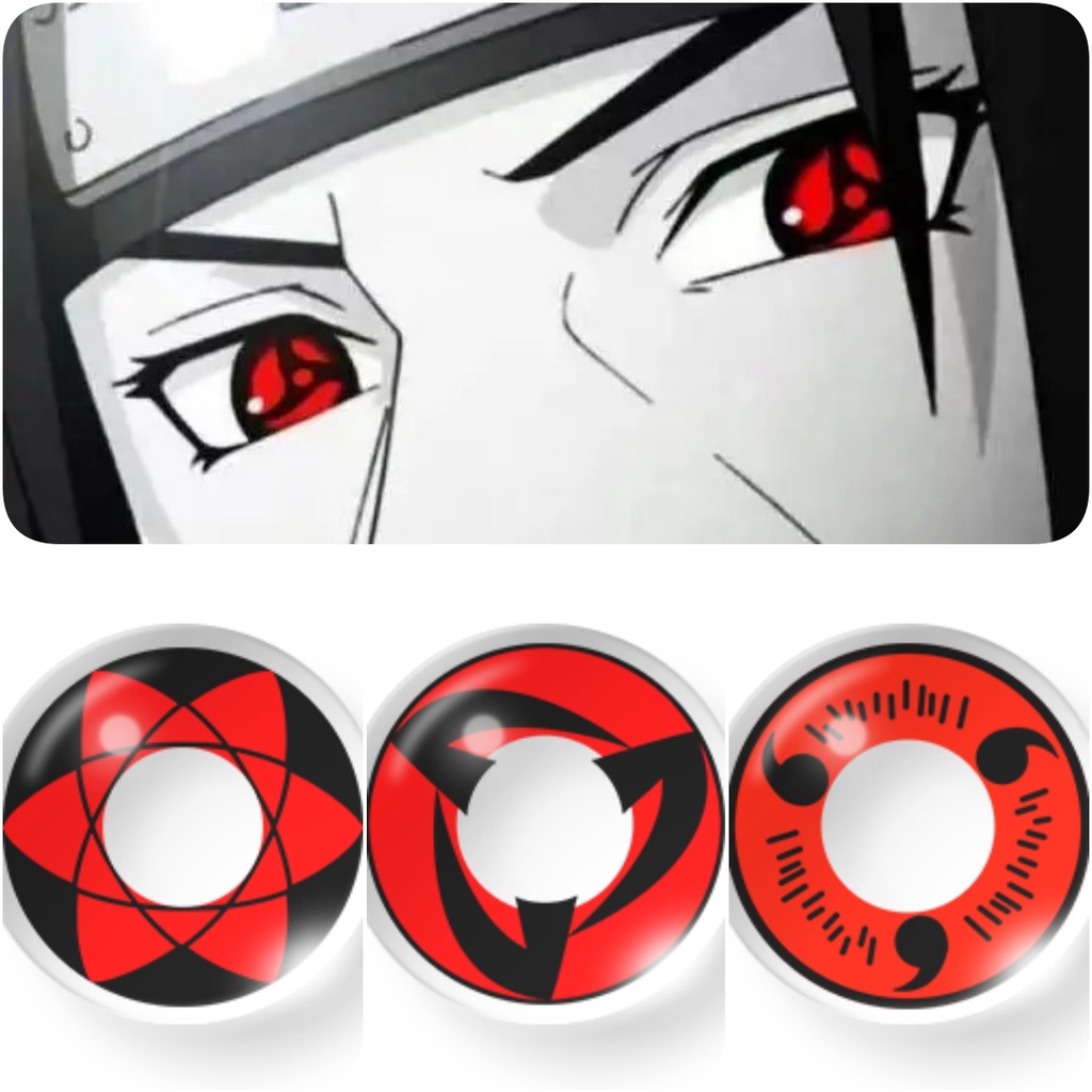 Kính Áp Tròng Hóa Trang Nhân Vật Anime Naruto Series 1 Cặp Kính Áp Tròng Trang Điểm Mắt Màu Sắc Bắt Mắt