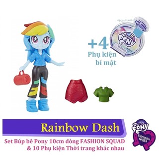 🌼 Bộ Búp bê 10cm & 10 Phụ kiện khác nhau - MY LITTLE PONY dòng Fashion Squad
