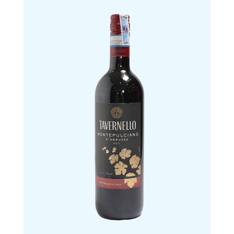 Vang đỏ Ý TAVERNELLO MONTEPULCIANO D'ABRUZZO 2020 ánh đỏ đậm đà, tỏa hương mềm ngọt