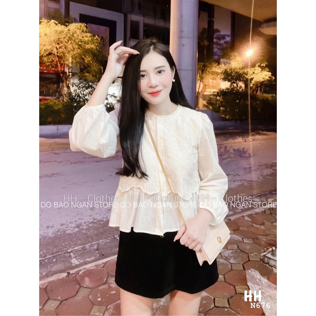 Áo sơ mi nữ kiểu hàn quốc,Áo thô ren hoa chất siu đẹp mix gì cũng xinh [HÀNG THIẾT KẾ ĐỘC QUYỀN]