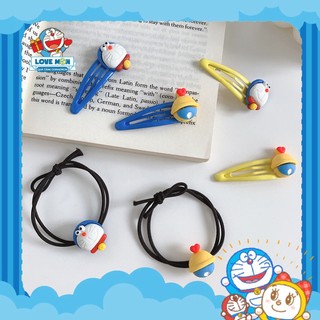 [[ COMBO 2 CÁI ]] DÂY CỘT TÓC, KẸP, PHỤ KIỆN DORAEMON HỌA TIẾT DỄ THƯƠNG, quà sinh nhật, quà lưu niệm