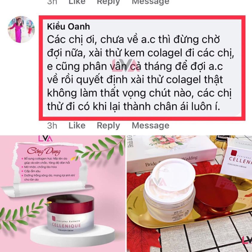 Cream Cellenique Collagen hỗ trợ nâng cơ, làm săn chắc da 50g