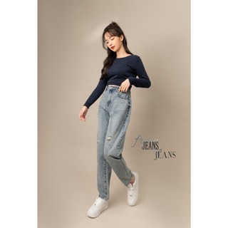 Quần Baggy Jeans Nữ Xước Cạp Cao Tạo Cảm Giác Năng Động Form Đẹp Dễ Phối Đồ Mã QJ4006