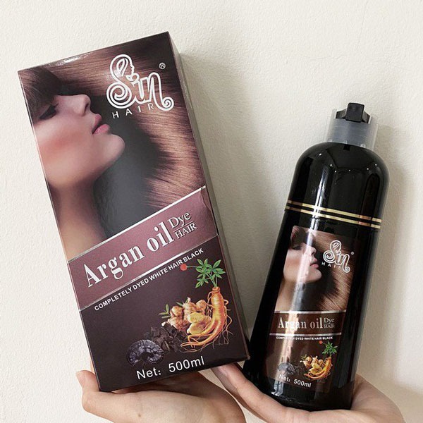 Dầu gội phủ bạc thảo dược Sin Hair chính hãng- Dầu gội đen tóc Sin hair chai 500ml