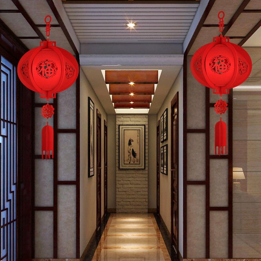 ELEGANT Lồng Đèn Giấy Màu Đỏ May Mắn Trang Trí Năm Mới