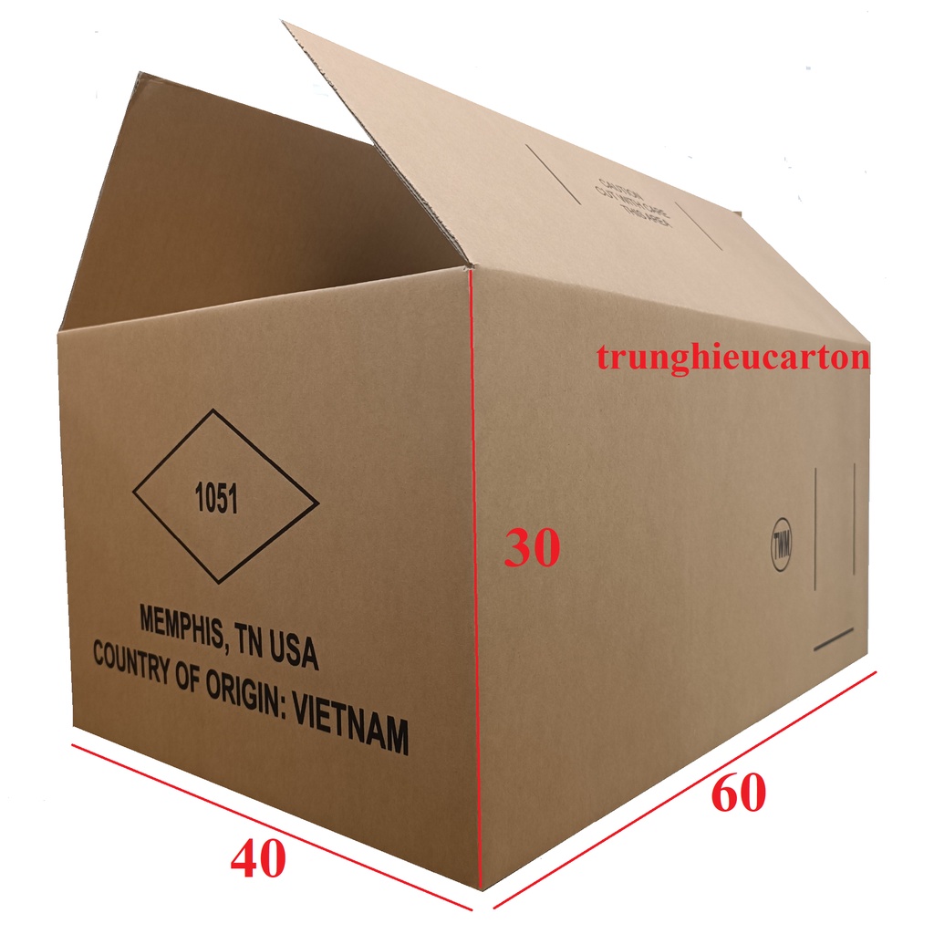 Size 60x40x30 thùng chuyển nhà, văn phòng, siêu cứng thùng chuyển hàng cỡ vừa tối đa 40k hàng nặng