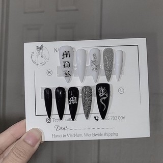 nail box thiết kế (bò sữa),móng úp,móng giả