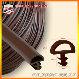 Ron cách âm cài cửa gỗ dạng chữ D nhiều kích thước- gioăng D nhét chèn khe khung cửa cách âm chống ồn