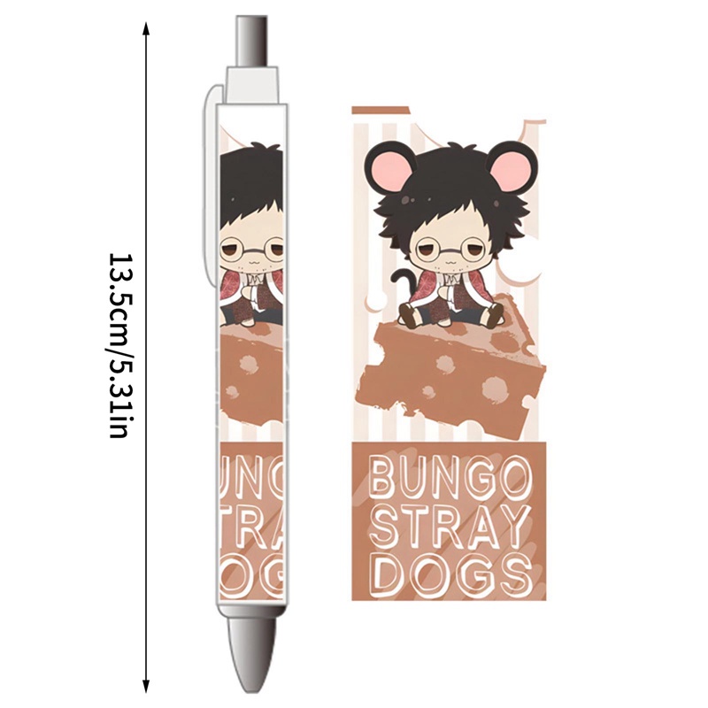 Bút Bi Ngòi 1Mm Có Thể Xóa Được Màu Xanh Dương / Đen In Hình Songping Bungo Stray Dogs