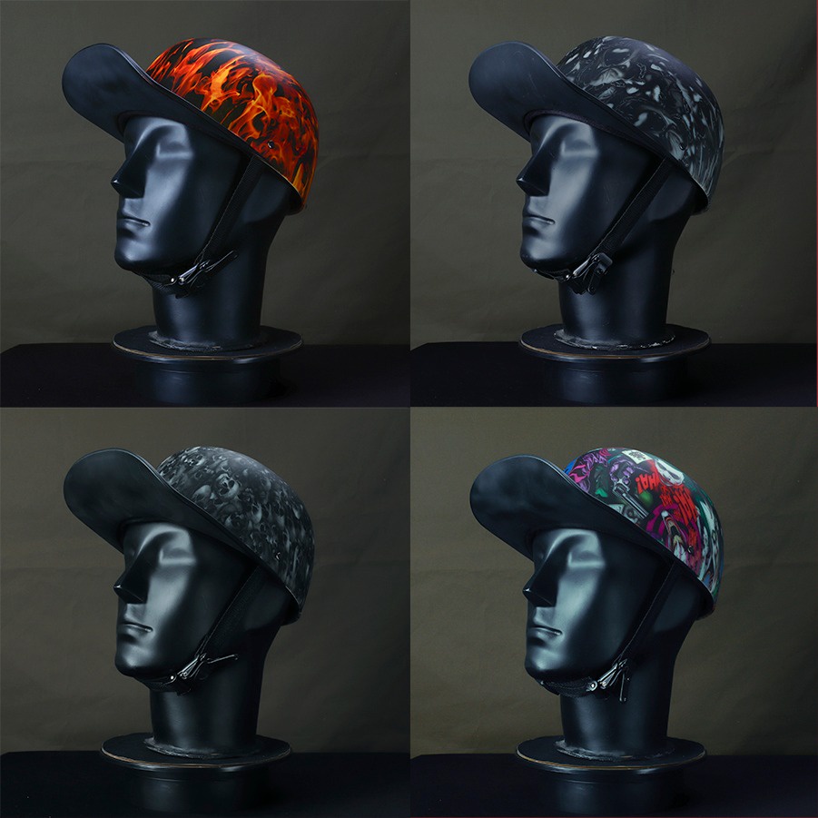 Mũ bảo hiểm lưỡi trai Snapback Custome ES Helmets, nón bảo hiểm thời trang cho cả nam nữ bảo hành 6 tháng