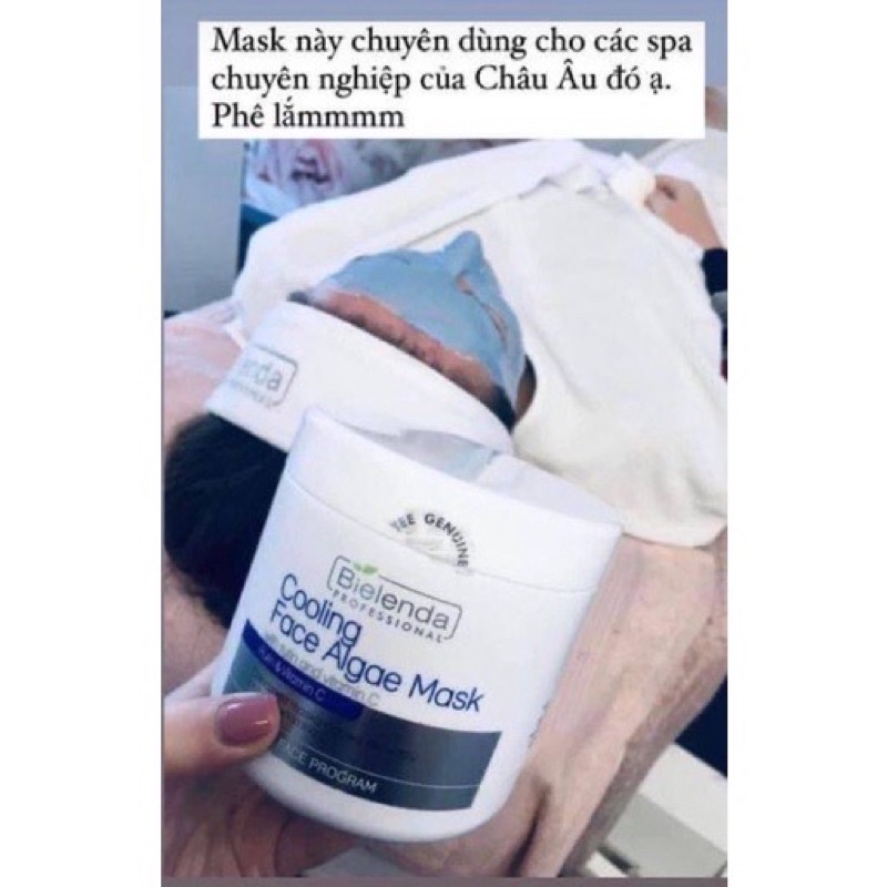 Mặt nạ làm mát dịu da bielenda cooling algae mask with rutin and vitamin c 190g phục hồi