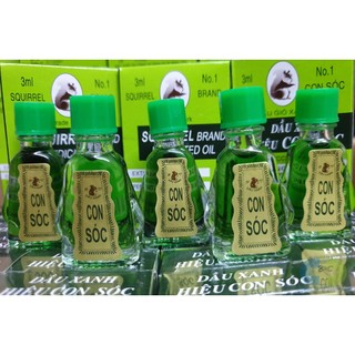 Combo 5 chai dầu gió xanh bạc hà Con Sóc 3ml/chai giá rẻ