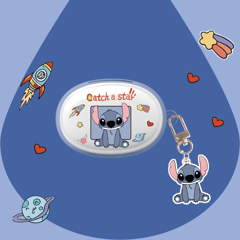 BASEUS Vỏ Bảo Vệ Hộp Sạc Tai Nghe TWS Bowie E2 Bằng TPU Mềm Trong Suốt + Dây Đeo Chống Sốc Đơn Giản