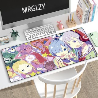 Gợi cảm dễ thương cô gái tóc trắng rem mouse pad anime re zero mouse gamer bàn phím lớn nhiều kích thước mousemat 3mm mousepad cho pc gamer